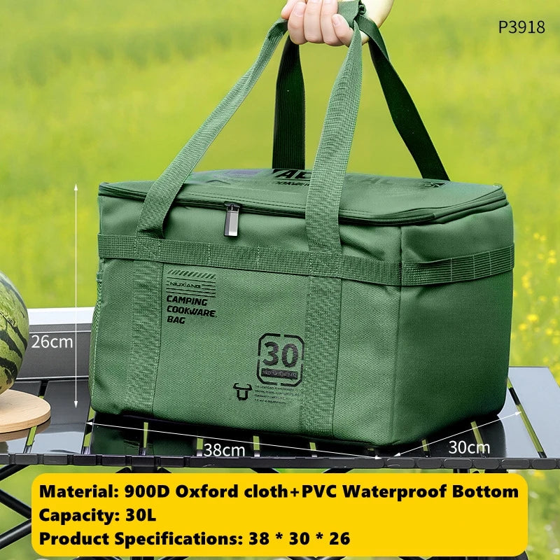 Load image into Gallery viewer, 30L Outdoor Storage Bag Large Capacity Folding Storage Box Picnic Camping Hiking Equipment Storage Box Waterproof Organizer
