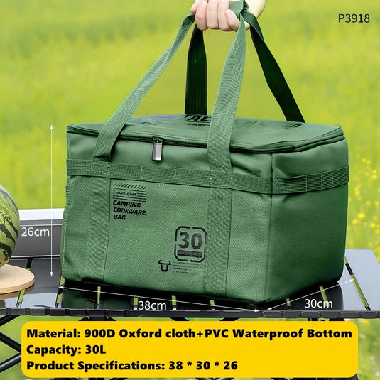 30L Outdoor Storage Bag Large Capacity Folding Storage Box Picnic Camping Hiking Equipment Storage Box Waterproof Organizer