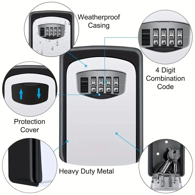 Load image into Gallery viewer, Flip-Top Ultra-Secure Key Safe Box: Plastic Key Storage – For Hotel, Emergency, Travel &amp; Renovation Security Needs!
