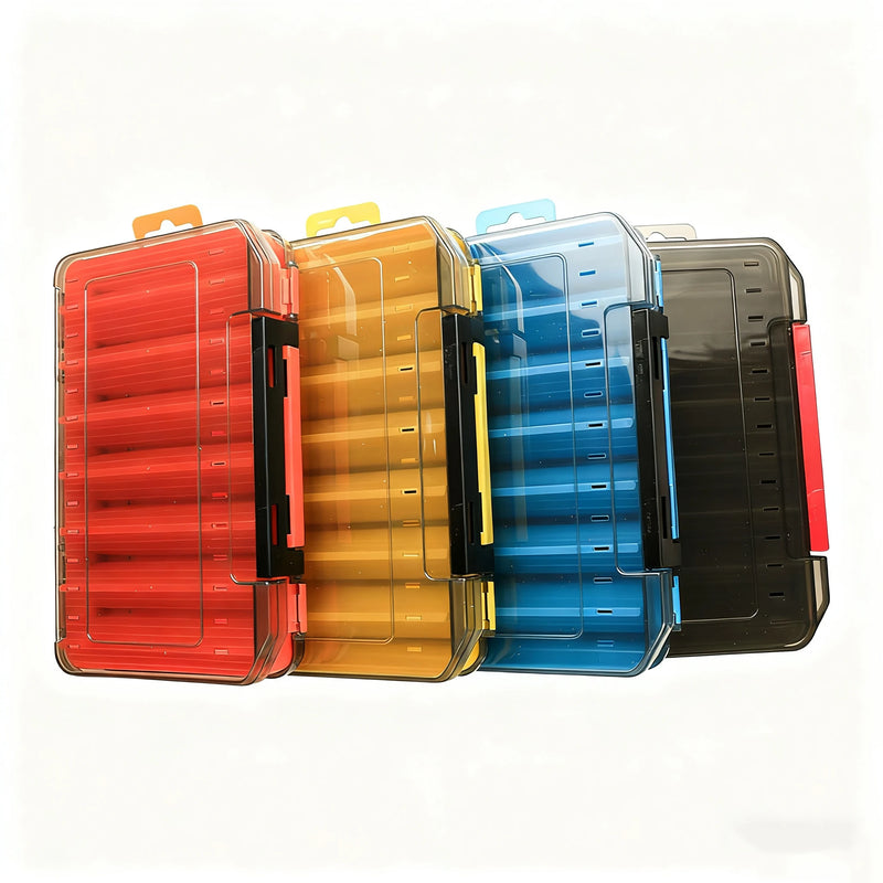 Load image into Gallery viewer, Fishing Tackle Boxes Double Layer Bait Container Portable Organizer Boxes Compartments Fishing Accessories Plastic Case
