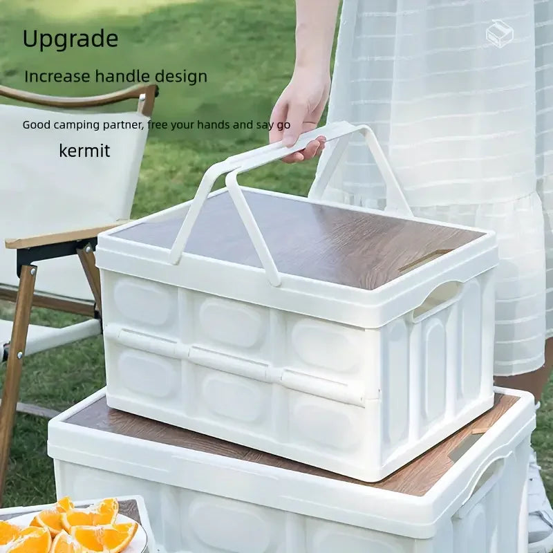 Load image into Gallery viewer, 1 Outdoor Camping Storage Box With Handle, 15L Foldable Storage Box, Portable Camping And Picnic Storage Box, Car Luggage
