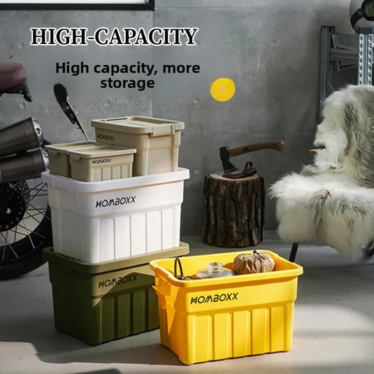 Industrial Style Large Capacity Camping Storage Box Thickened Desktop Organizer for Car Miscellaneous Item Storage