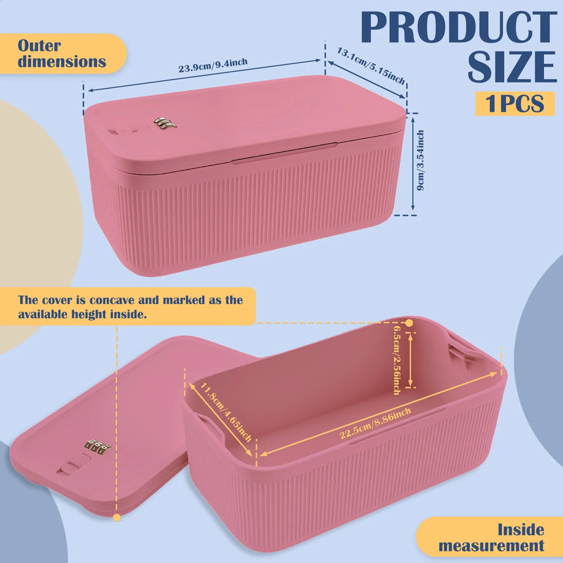 Load image into Gallery viewer, Lockable Storage Box Versatile Safe Small Storage Box Portable Food Refrigerator Container Home Personal Items Safe Lockbox

