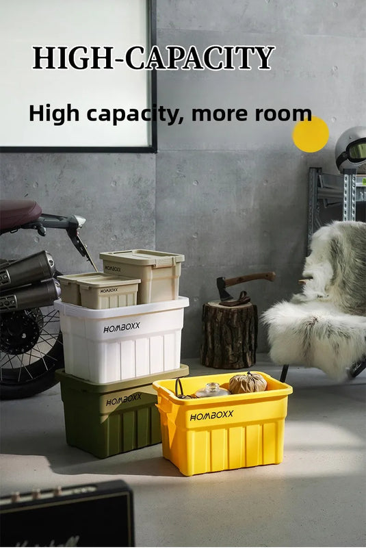 Industrial Style Large Capacity Camping Storage Box Thickened Desktop Organizer for Car Miscellaneous Item Storage