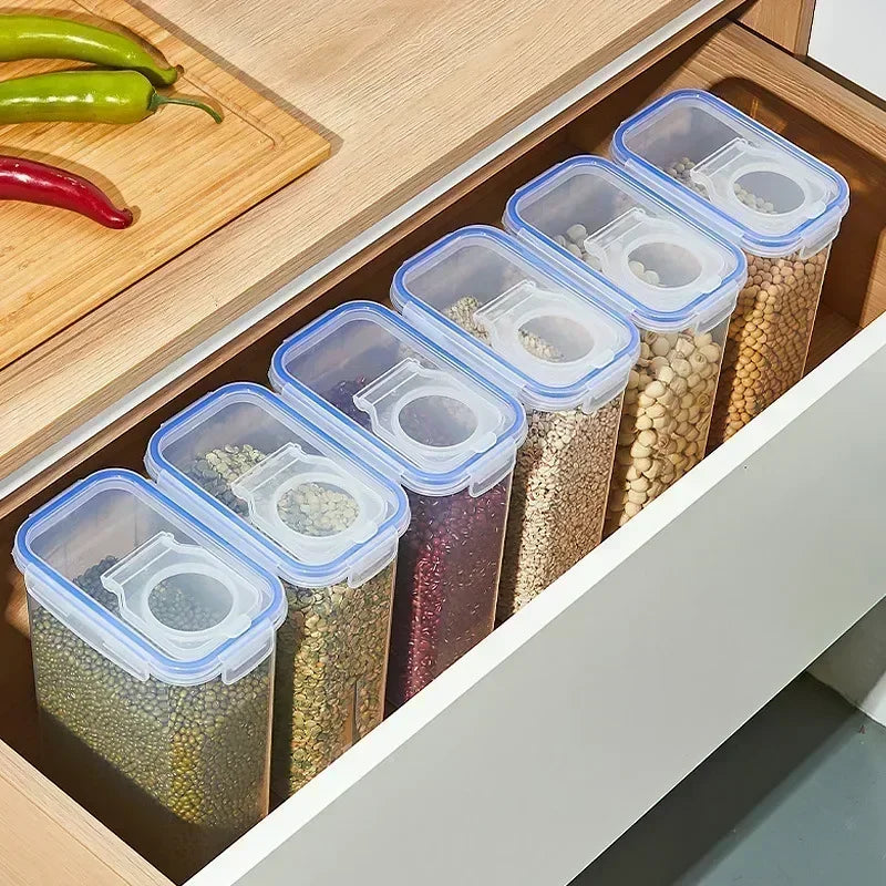 Load image into Gallery viewer, Food Storage Containers with Lids Stackable Treat Box Containers for Kitchen Pantry Organization Containers for Rice Dispenser
