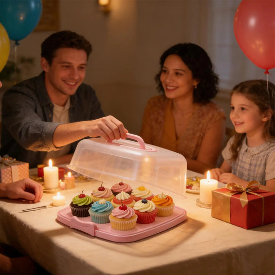 10 Inch Portable Cake Box Food Fresh-keeping Box Refrigerator Receiving Box Fruits Vegetables Outdoor Camping Storage Boxs