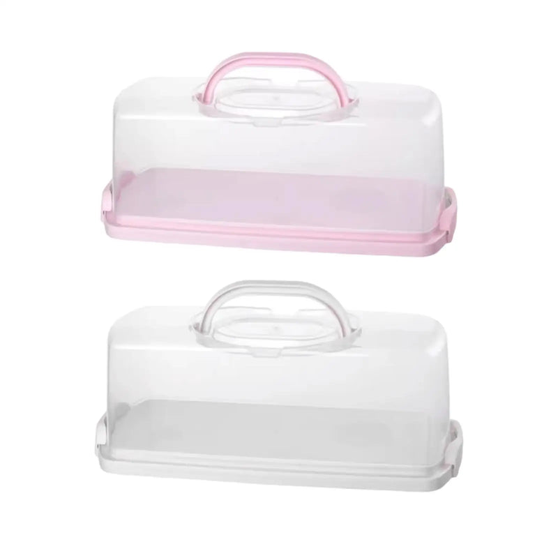Load image into Gallery viewer, Rectangular Bread Box Food Storing Multifunction with Transparent Lid with Handle Bread Keeper for Graduation DIY Baking

