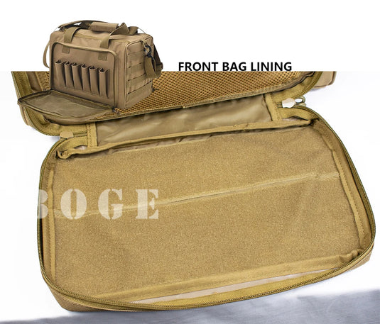 Shooting Range Bag Molle System Outdoor Hunting Accessory Nylon Tactical Gun Case Pack Pistol Tools Shoulder Bag Sniper Black