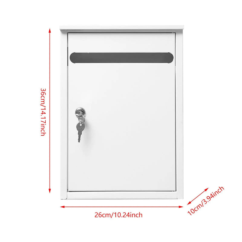 Load image into Gallery viewer, Wall Mount Mailbox Outside Reporting Box Entryway Gate Anti Ruse Commercial Rural Apartment Building Heavy Duty Metal Post Box
