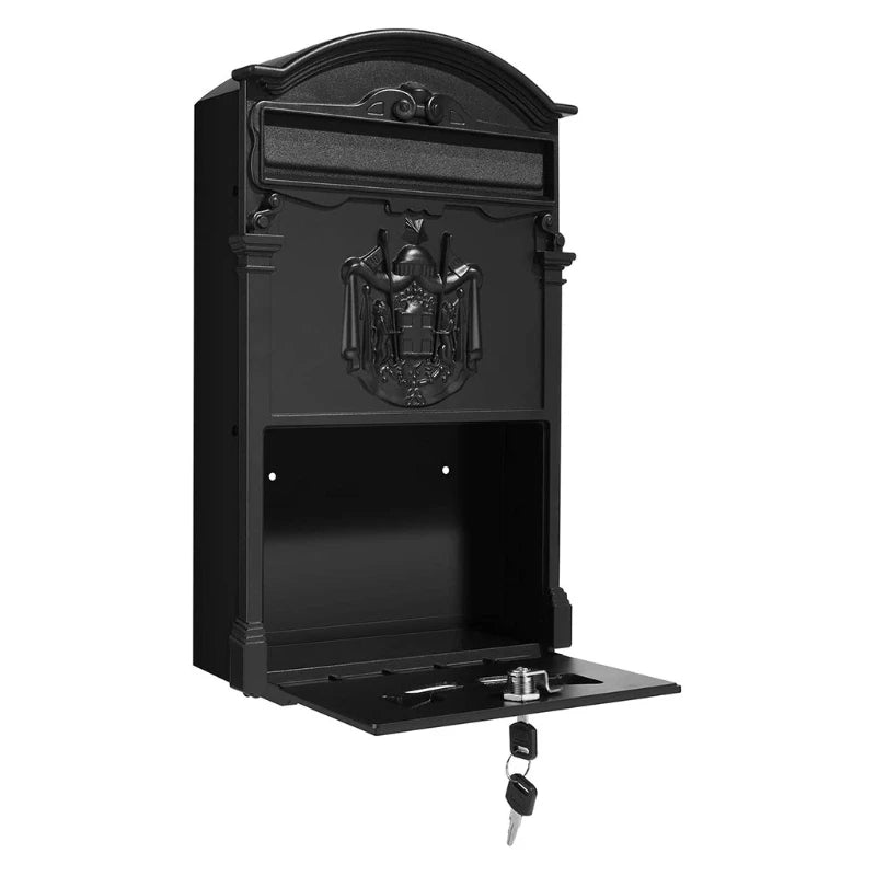 Load image into Gallery viewer, European-Style Villa Letterbox Outdoor Waterproof Mailbox Wall Mount Postbox Retro Suggestion Box with for Key Lock for
