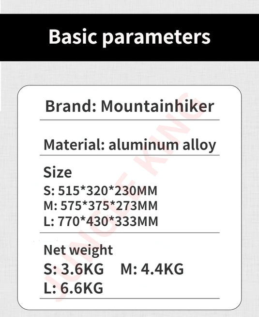MOUNTAINHIKER Outdoor Storage Box Camping Picnic Travel Aluminum Alloy Large Capacity Box Silver Storage Bag 30-80L