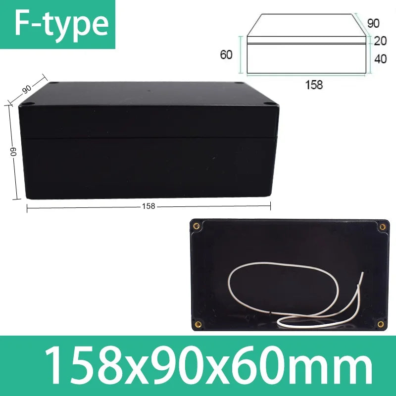 Load image into Gallery viewer, ABS Waterproof Box Housing Electronic Safe Case Plastic Boxes Black Wire Junction Box Plastic Organizer IP67 Waterproof Enclosur
