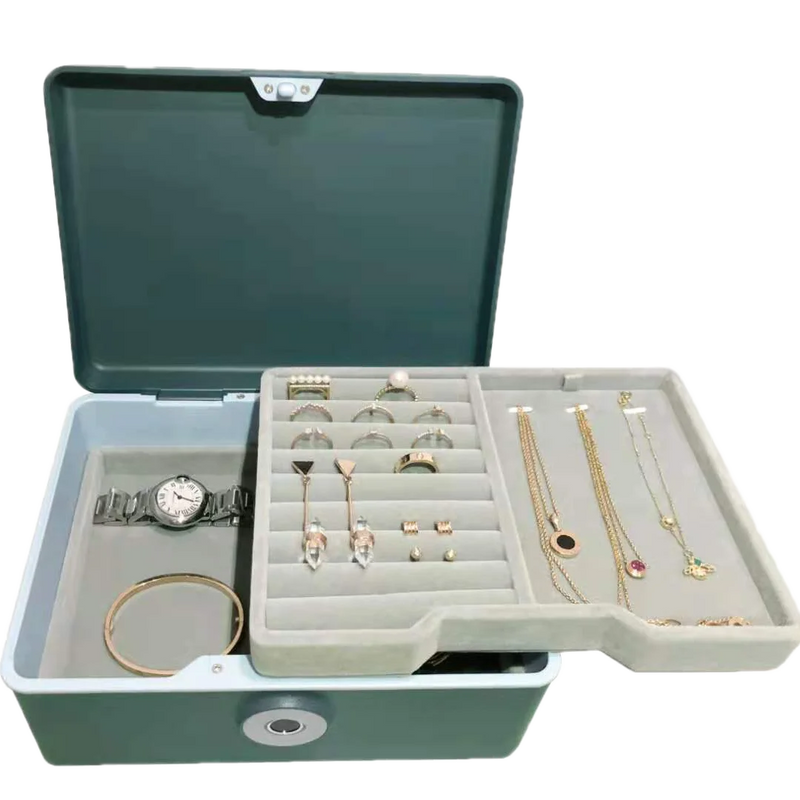 Load image into Gallery viewer, Biometric Fingerprint Safe Box Mini Safe Money Cash Jewelry Security Storage Box Household File Secret Hidden Safe Cosmetic Box
