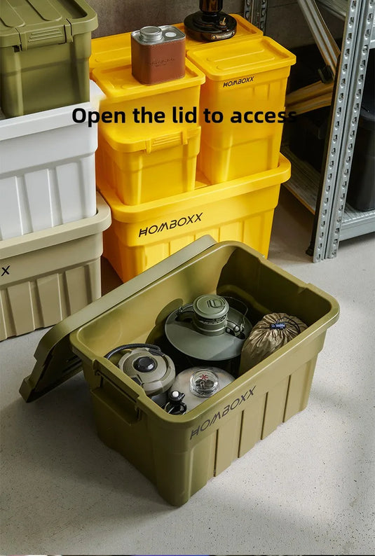 Industrial Style Large Capacity Camping Storage Box Thickened Desktop Organizer for Car Miscellaneous Item Storage