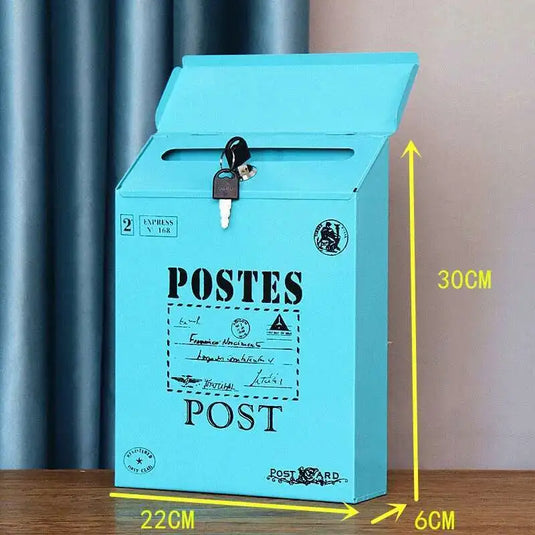 Household Industrial Style Photography Prop Mailbox Retro Christmas Mailboxes Tin Letter Box Vertical Suggestion Box Letter Box