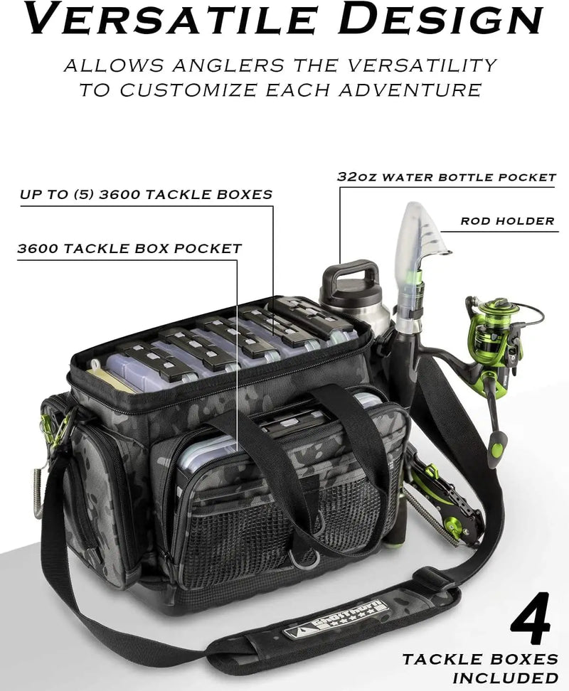 Load image into Gallery viewer, Fishing square bread bag with 4 3600 fishing boxes
