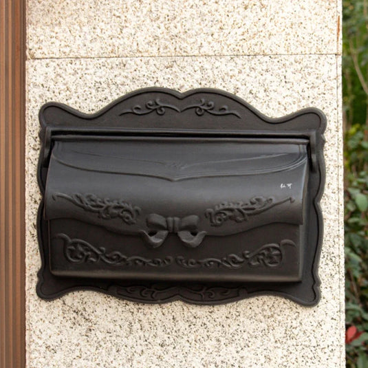 Matte Black European Rustic Iron Mailbox Vintage Bucket Tin Newspaper Post Letter Box Aluminum Design