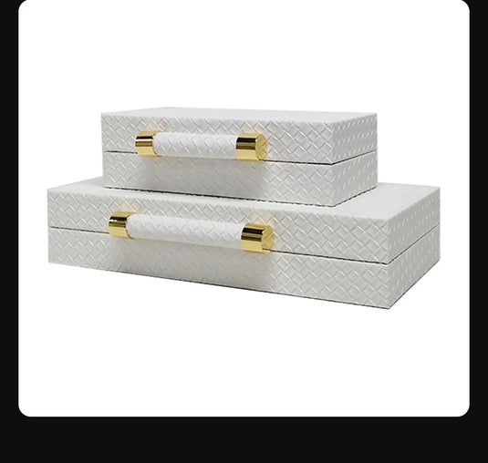 Leather Jewelry Box To Store European Style Wooden Frame Organizer Luxury Jewelry Box Empty No Grid Gift Boxes for Present