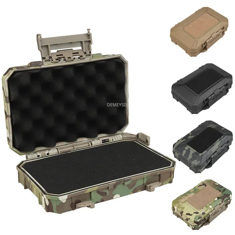 Load image into Gallery viewer, Tactical Equipments Storage Box  Waterproof Outdoor Hunting Gun Accessories Carry Case Lockable Molle Hard Shell Bag
