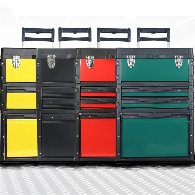 Load image into Gallery viewer, Tool Box Storage Professional Big Metal Removable Three-layers Alloy Tool Box Workshop Storage Hardware Electrician Product
