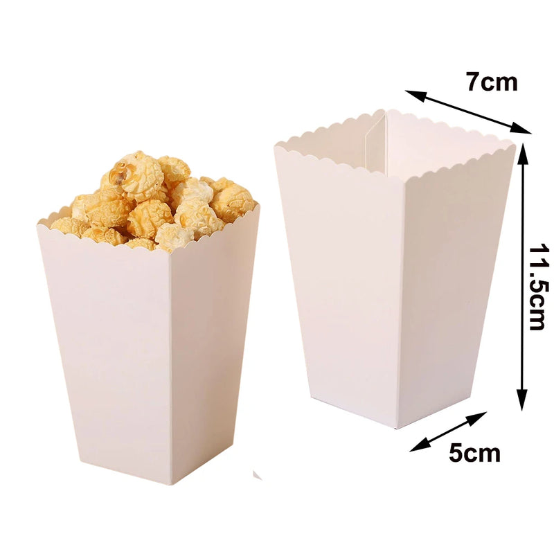 Load image into Gallery viewer, 6/12/24 Solid Color Paper Food Trays Disposable Food Boat Black White Blue Yellow Popcorn Box Baby Showe Birthday Party Supplies
