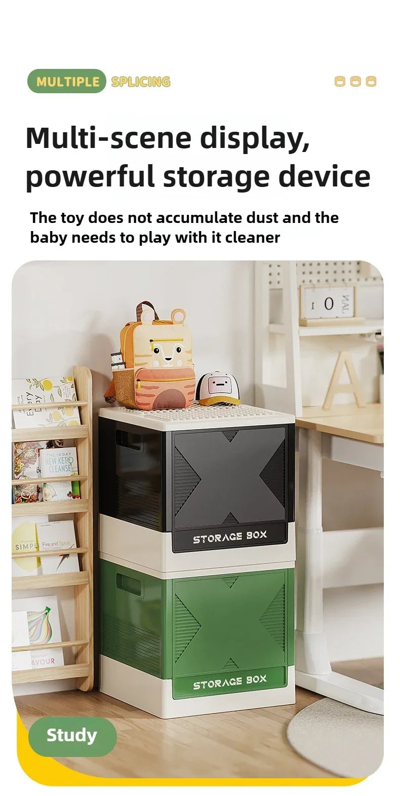 Load image into Gallery viewer, Household Goods Household Large Capacity Storage Box,  Storage Box, Building Block Storage Box, Children's Toy Storage Box
