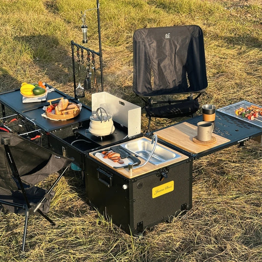 Jason Camping Customized High Quality Camping Folding Storage Box for Outdoor Picnic Compact Van Multi Functional Kitchen Box