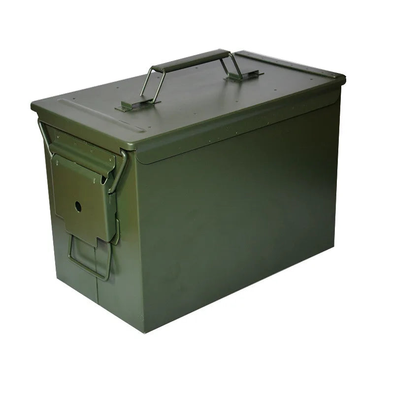 Load image into Gallery viewer, Metal bullet box, iron sheet storage box for hardware tools, small multi-functional protective portable ammunition empty box

