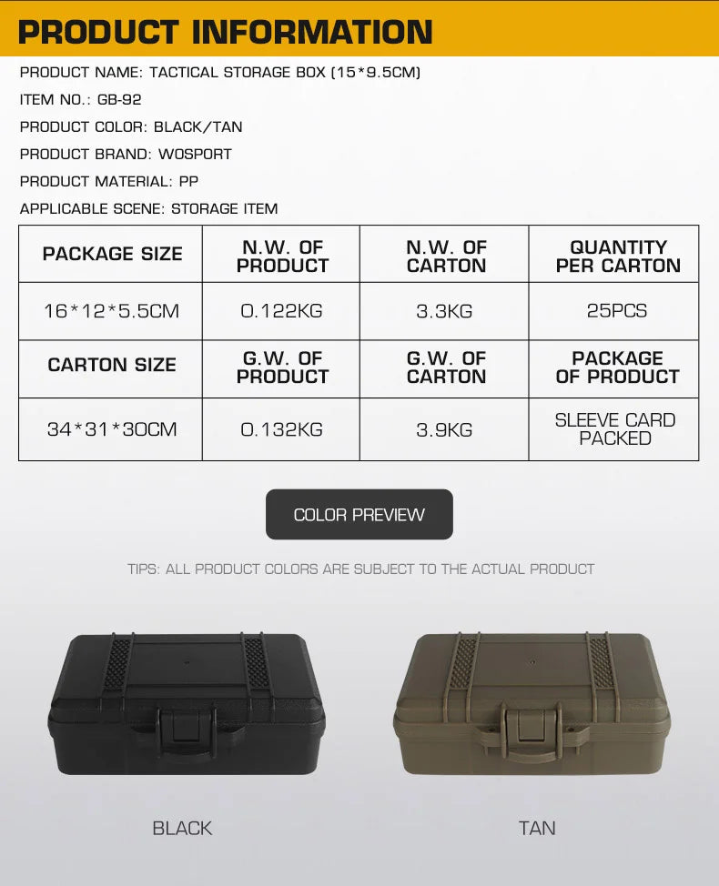 Load image into Gallery viewer, Tactical Equipment Outdoor Shockproof Protection Storage Box Shooting Hunting Laser Box Versatile EDC Flashlight Hard Case
