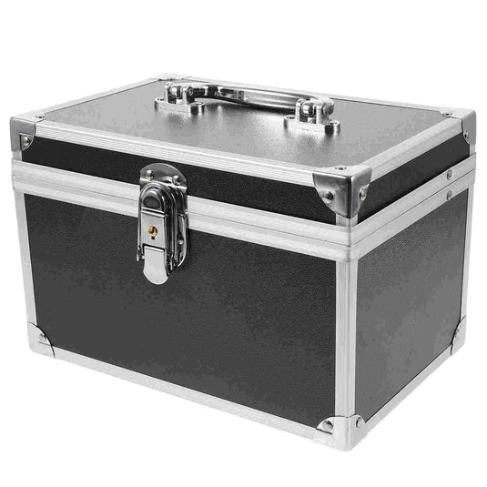 Massage Toolbox Case Aluminum Alloy Portable Tools Container Multi-Functional Storage Box Hardware Organizer Boxes Black