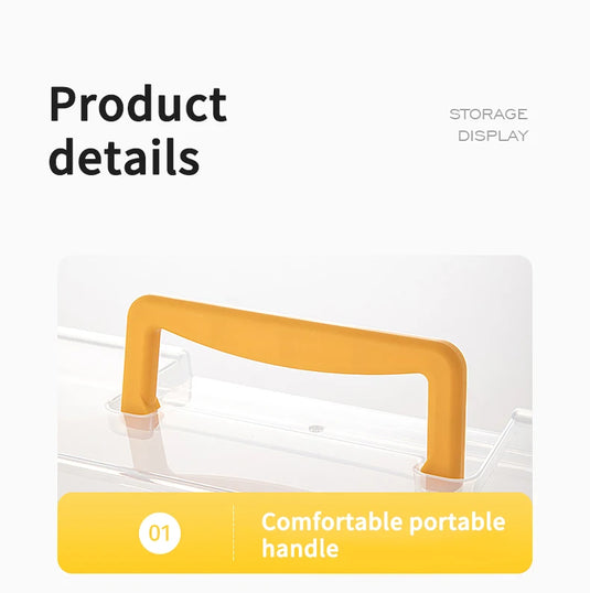 Transparent Handheld Toolbox Portable Large Capacity Thickened Plastic Hardware Tool Storage Box With Handle Tool Organizer Box