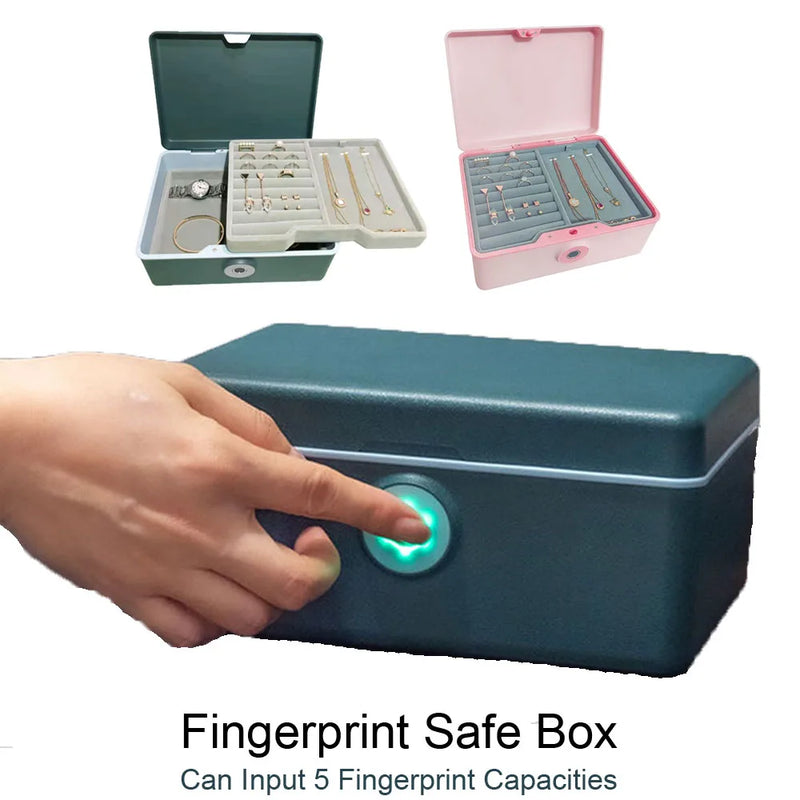Load image into Gallery viewer, Biometric Fingerprint Safe Box Mini Safe Money Cash Jewelry Security Storage Box Household File Secret Hidden Safe Cosmetic Box
