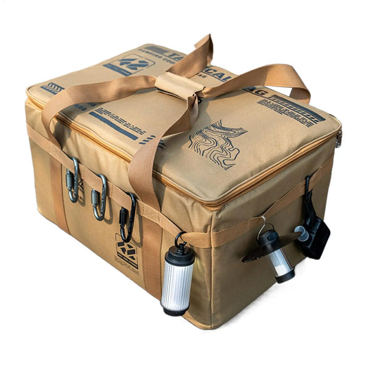 30L Camping Storage Box Soft Tableware And Kitchenware Storage Box Foldable Organizer Bag For Stove Pots Bowls Camping Equipment