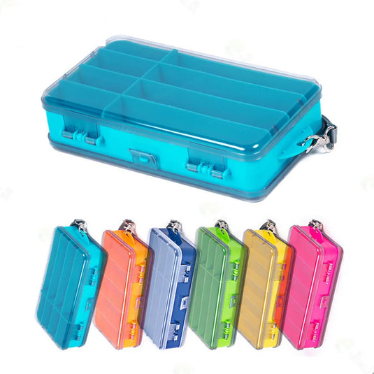 Fishing Bait Box1Double-sided Lure Box Colorful Transparent Storage Box Fishing Gear Accessories Bait Box
