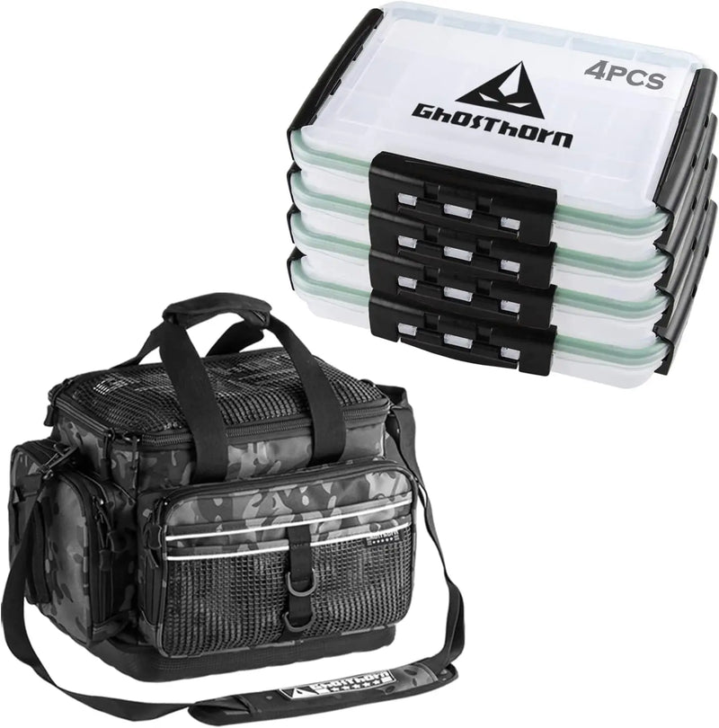 Load image into Gallery viewer, Fishing square bread bag with 4 3600 fishing boxes

