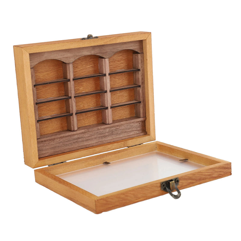 Load image into Gallery viewer, Miniature Bookshelf Decoration 196 Folded Books Miniature Book Boxes Display Case  Wood Stylish for Coffee Shop
