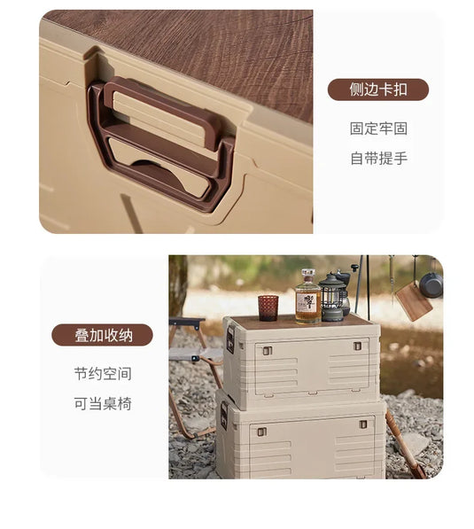 Car Storage Bin Outdoor Camping Foldable Storage Box Large Capacity with Lid Toys Books Food Sundries Organizer Storage Box