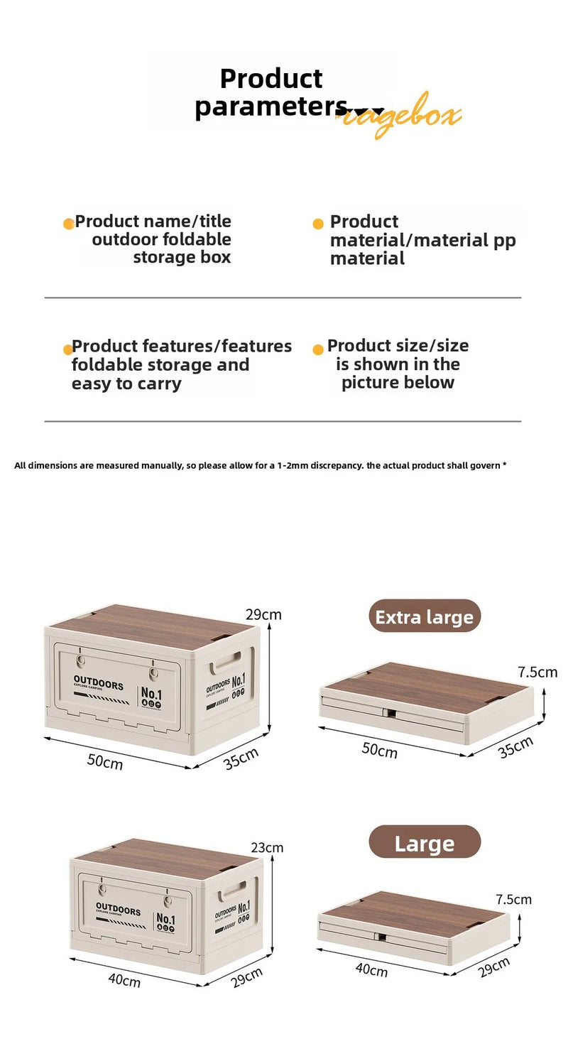Load image into Gallery viewer, Foldable Storage Box for Camping Outdoor Large Capacity Side Opening Organizer for Car Home Toys Clothes
