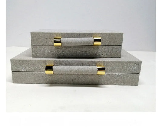 Leather Jewelry Box To Store European Style Wooden Frame Organizer Luxury Jewelry Box Empty No Grid Gift Boxes for Present