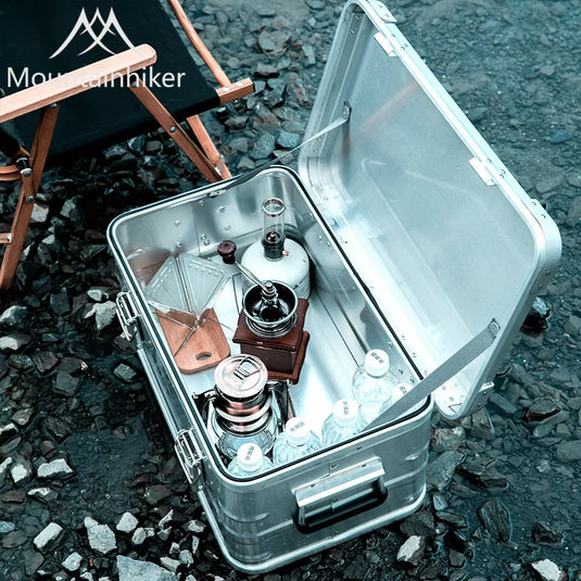 30-80L Outdoor Storage Box Camping Picnic Travel Aluminum Alloy Large Capacity Box Accessories Storage Bag Hiking Accessories