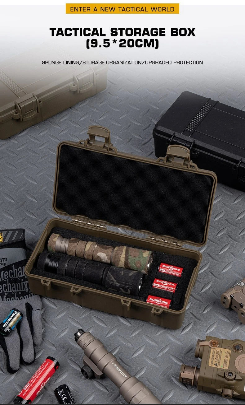 Load image into Gallery viewer, Tactical Equipment Outdoor Shockproof Protection Storage Box Shooting Hunting Laser Box Versatile EDC Flashlight Hard Case
