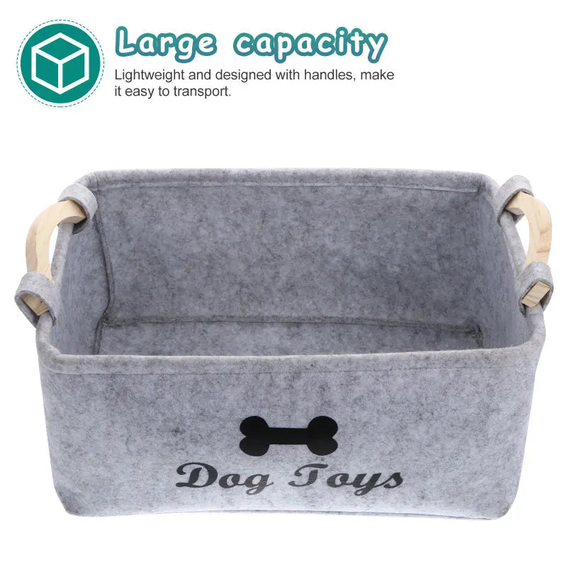 Load image into Gallery viewer, Dog Toy Basket Pet Storage Box Bin Organizer Toys Felt Cat Accessory Container Bins Baskets Accessories Containers Organizing
