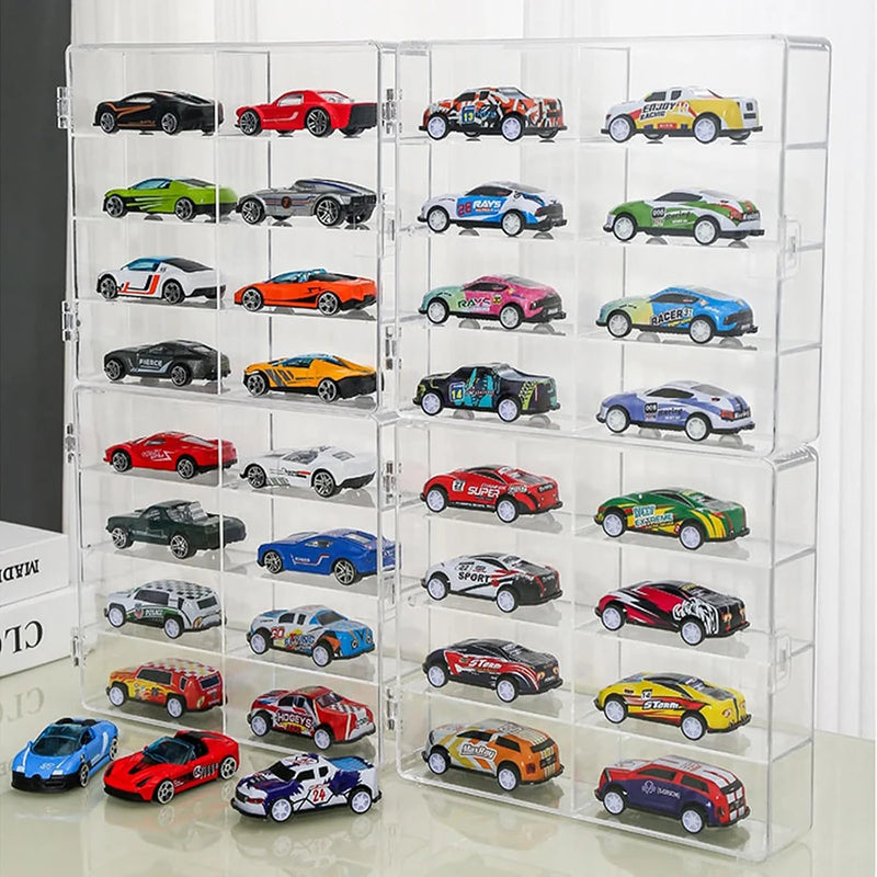 Load image into Gallery viewer, 1:64 matchbox wheel toy car display box can hold 32 toy car storage box, transparent display box
