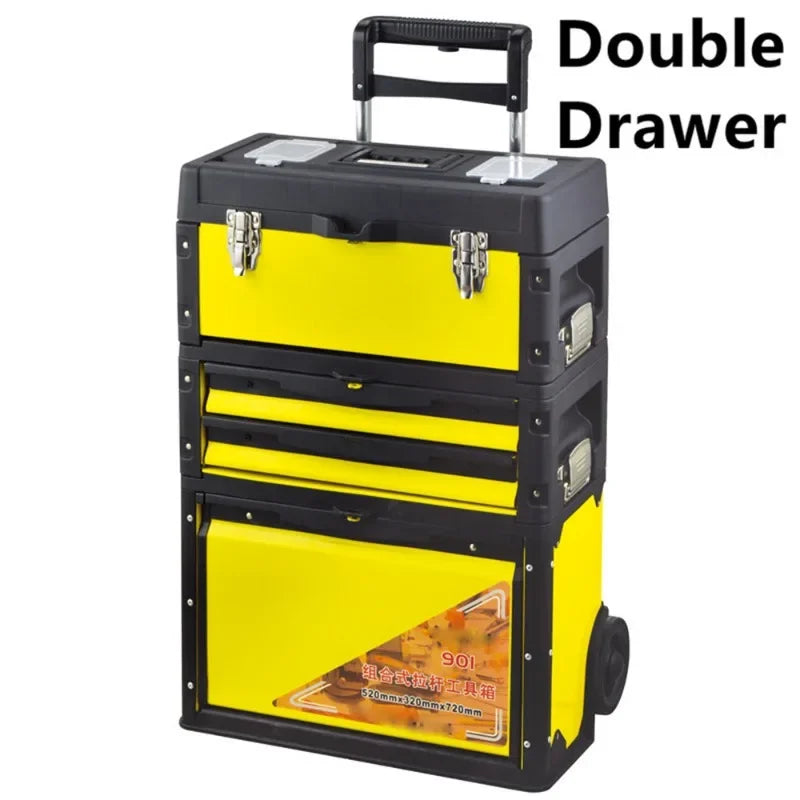 Load image into Gallery viewer, Tool Box Storage Professional Big Metal Removable Three-layers Alloy Tool Box Workshop Storage Hardware Electrician Product
