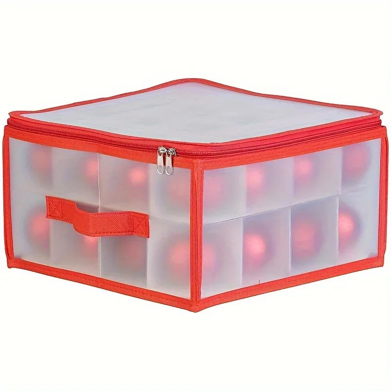 Load image into Gallery viewer, Divider Toy Storage Box 32/64-Grid Baubles Storage Box Christmas Ball Storage Bag Xmas Tree Decorations Organizer Bauble Storage
