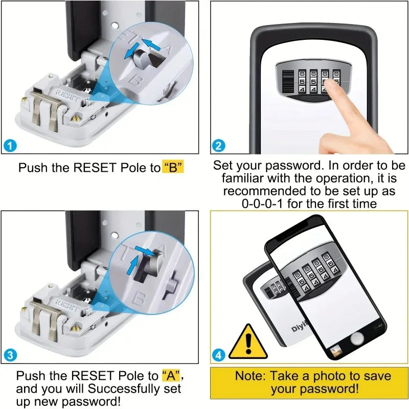 Load image into Gallery viewer, Flip-Top Ultra-Secure Key Safe Box: Plastic Key Storage – For Hotel, Emergency, Travel &amp; Renovation Security Needs!
