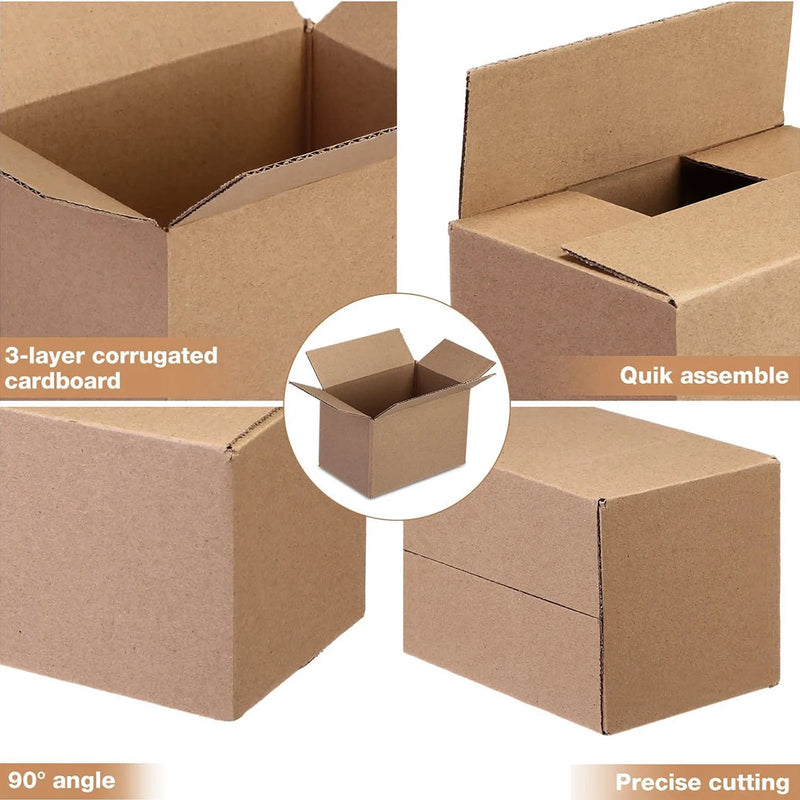 Load image into Gallery viewer, Mailing Shipping Boxes, 7.87x4.13x5.31inches, Single Wall, 32Lb/sq inch, Brown Corrugated Cardboard Mailer Box With Lids
