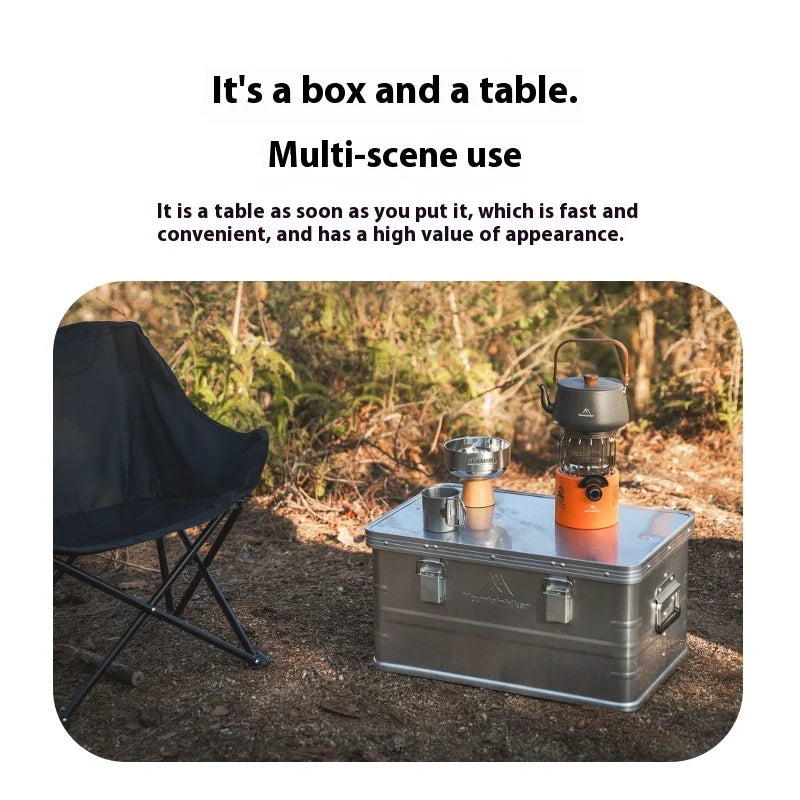 Load image into Gallery viewer, 30-80L Outdoor Storage Box Camping Picnic Travel Aluminum Alloy Large Capacity Box Accessories Storage Bag Hiking Accessories
