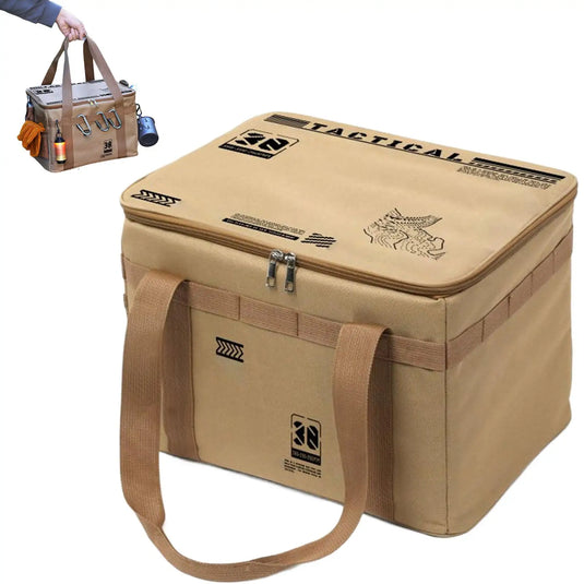 30L Camping Storage Box Soft Tableware And Kitchenware Storage Box Foldable Organizer Bag For Stove Pots Bowls Camping Equipment
