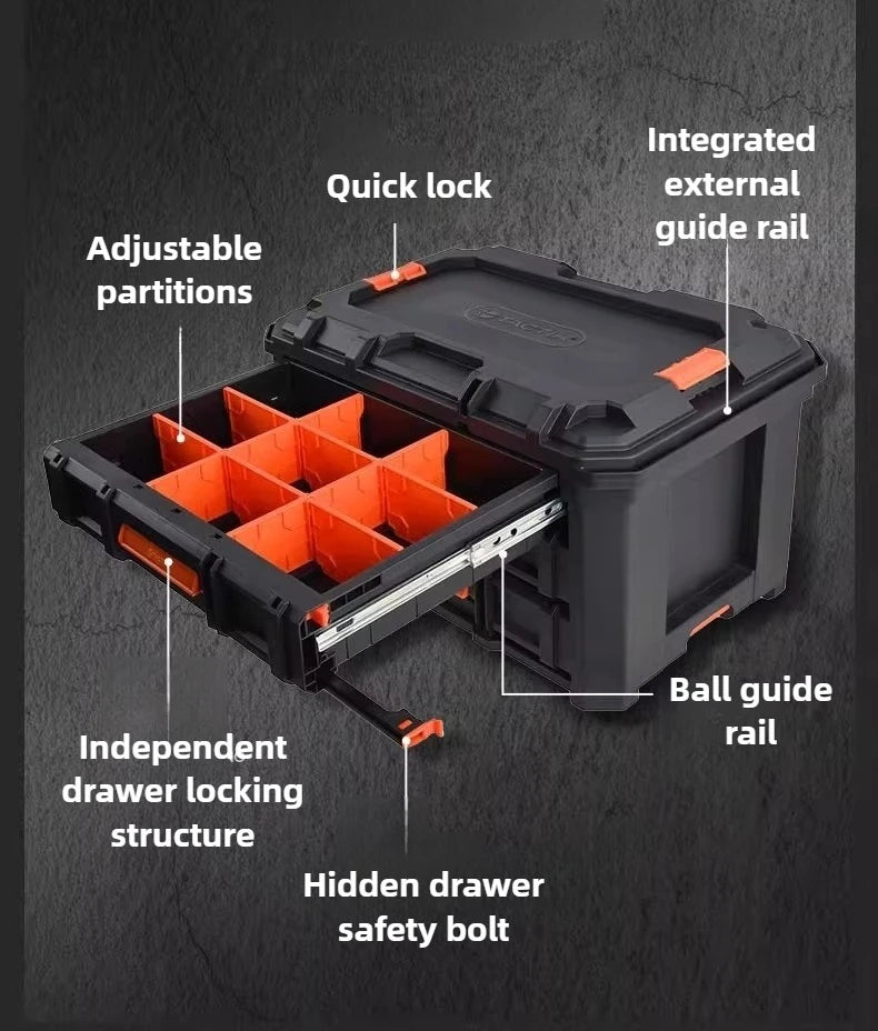 Load image into Gallery viewer, Drawer Tool Box Stacked Tool Storage Boxes Automotive Mechanical Workshop Tools Case Multi-functional Repair Tools Organizer
